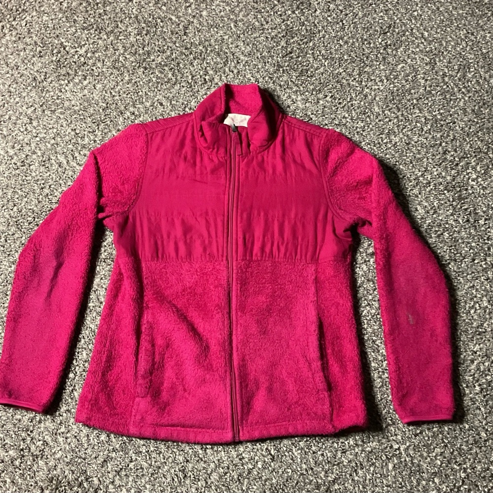 FADED GLORY* Womens Quilted Fleece Jacket* BRIGHT PINK